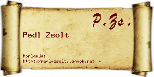 Pedl Zsolt névjegykártya